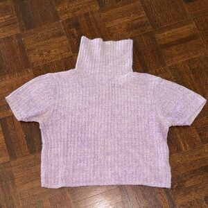 Purple cropped short sleeve sweater Sz. S